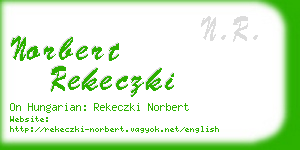 norbert rekeczki business card